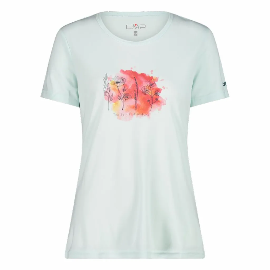Damen-T-Shirt aus Piqué mit Print vorne>CMP New