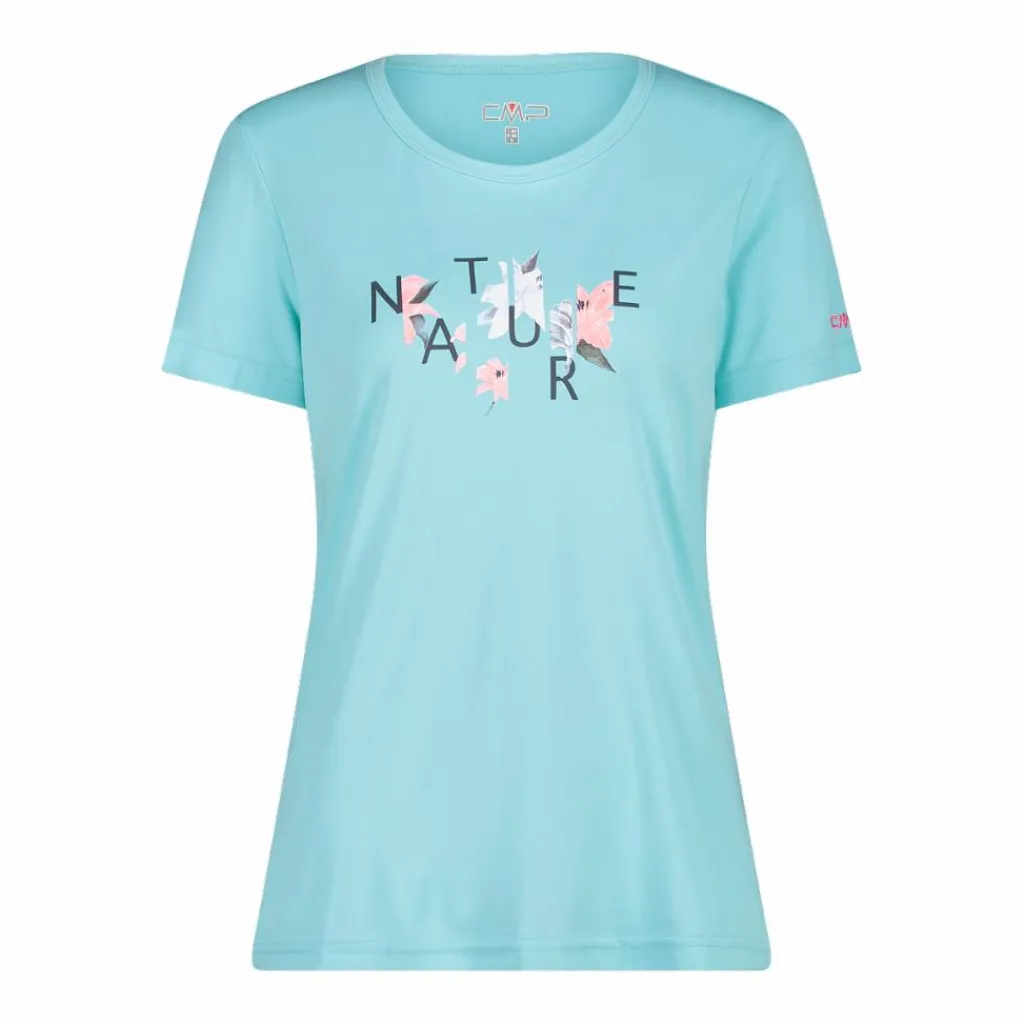 Damen-T-Shirt aus Piqué mit Print vorne>CMP New