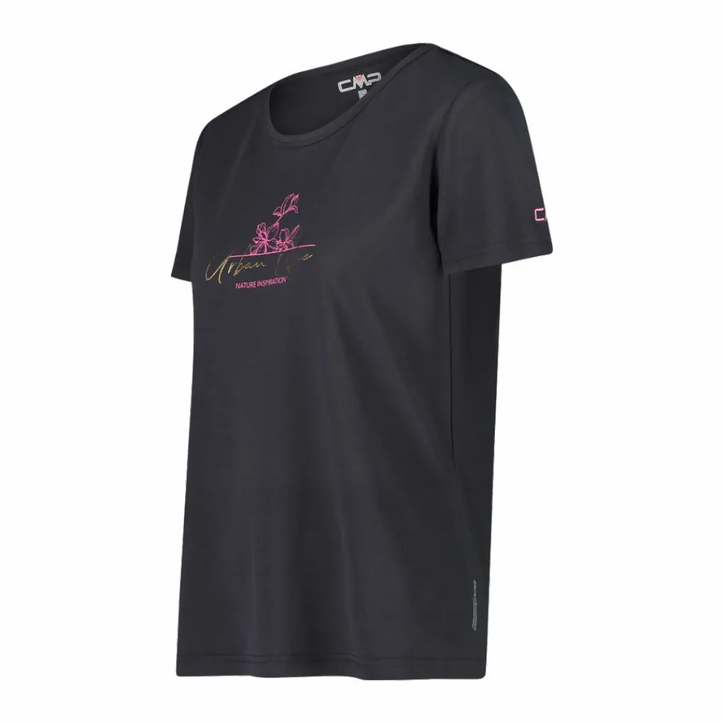 Damen-T-Shirt aus Piqué mit Print vorne>CMP New