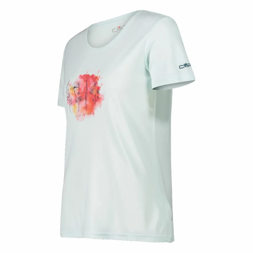Damen-T-Shirt aus Piqué mit Print vorne>CMP New