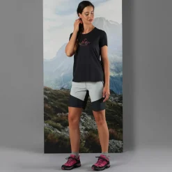 Damen-T-Shirt aus Piqué mit Print vorne><noscript><img width=