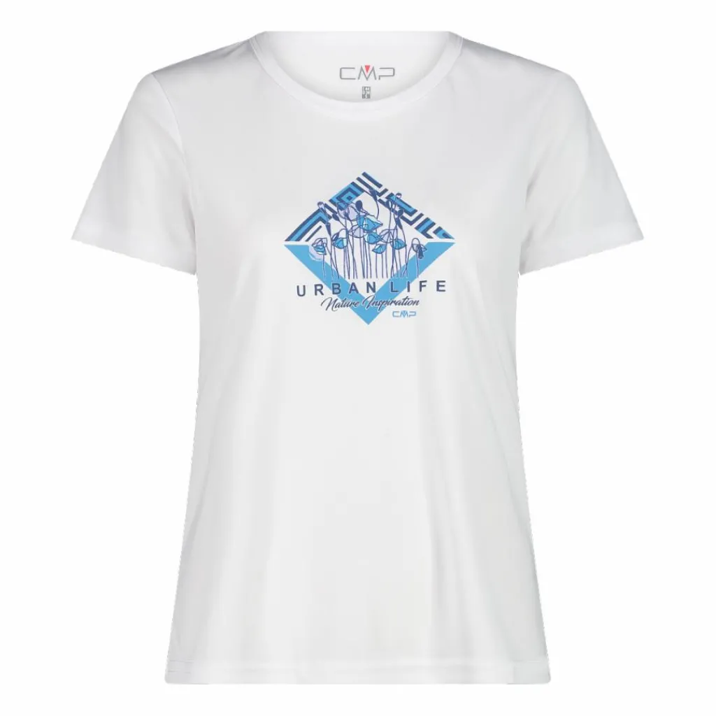 Damen-T-Shirt aus Piqué mit Print vorne>CMP New