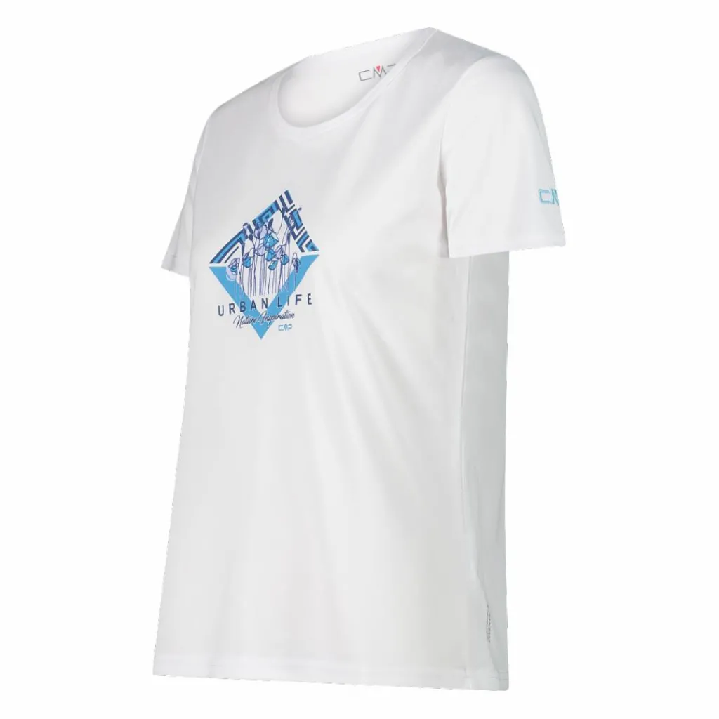 Damen-T-Shirt aus Piqué mit Print vorne>CMP New
