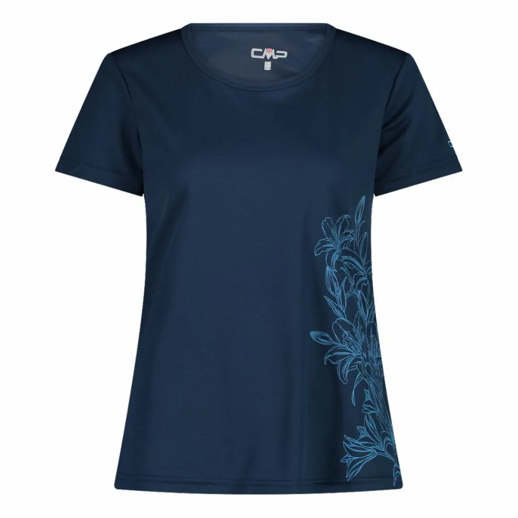 Damen-T-Shirt aus Piqué mit Print vorne>CMP New