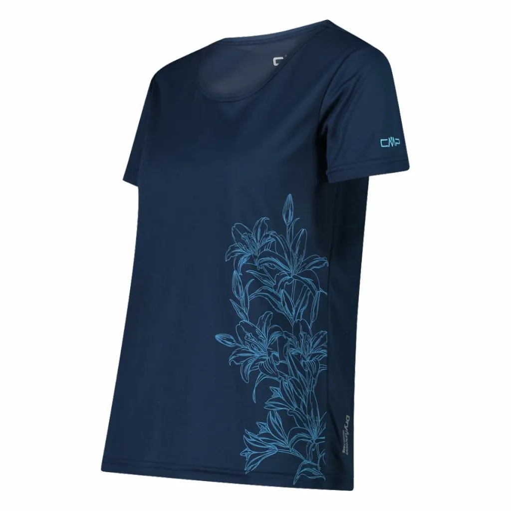 Damen-T-Shirt aus Piqué mit Print vorne>CMP New