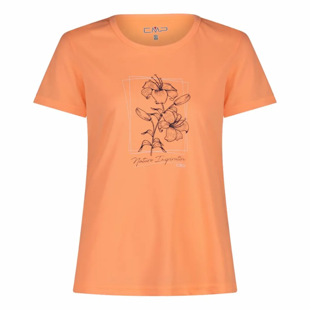 Damen-T-Shirt aus Piqué mit Print vorne>CMP New