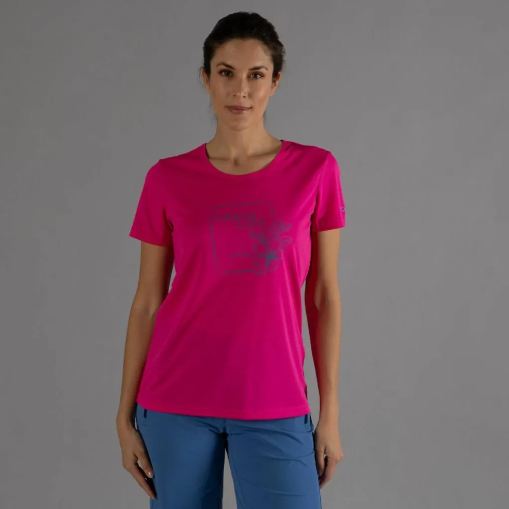 Damen-T-Shirt aus Piqué mit Print vorne>CMP New