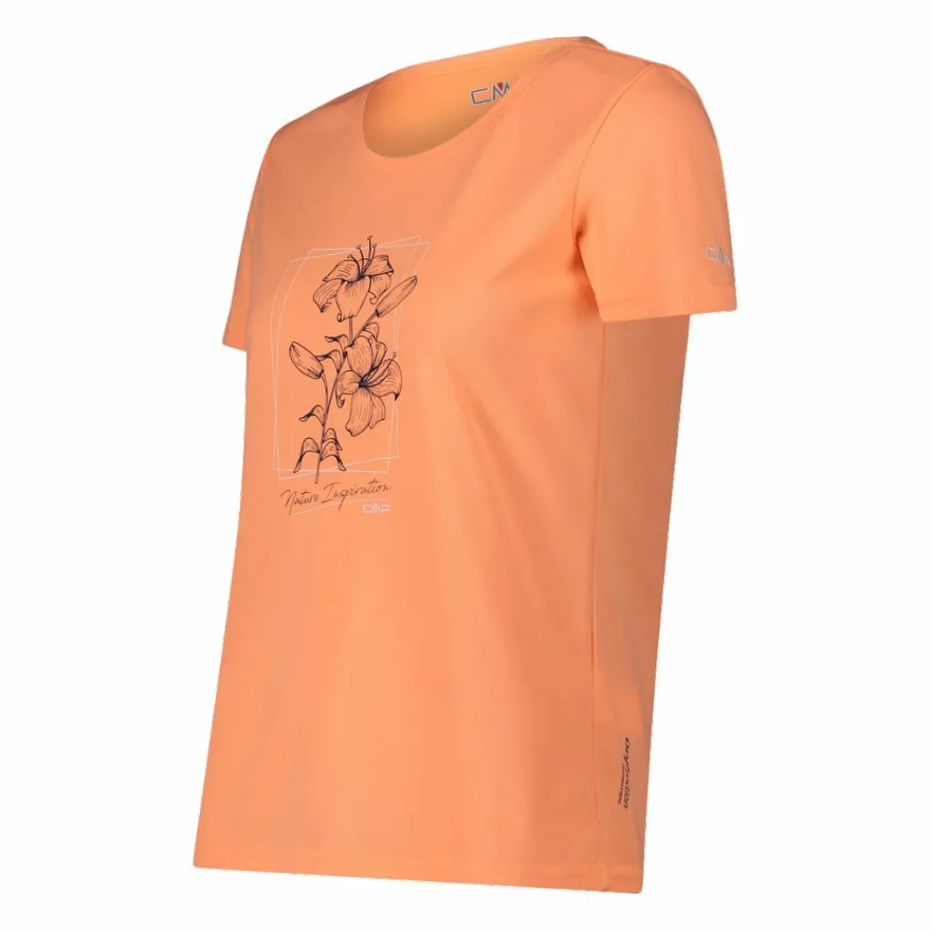 Damen-T-Shirt aus Piqué mit Print vorne>CMP New