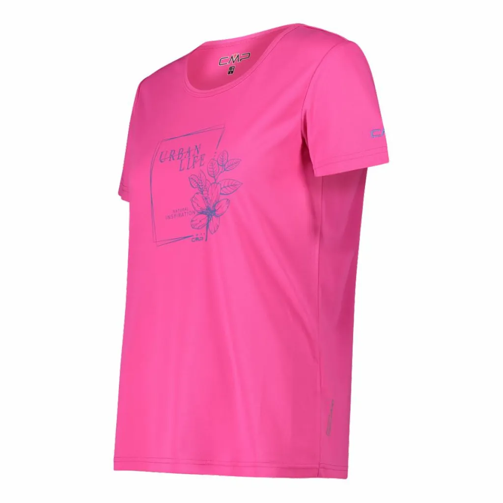 Damen-T-Shirt aus Piqué mit Print vorne>CMP New