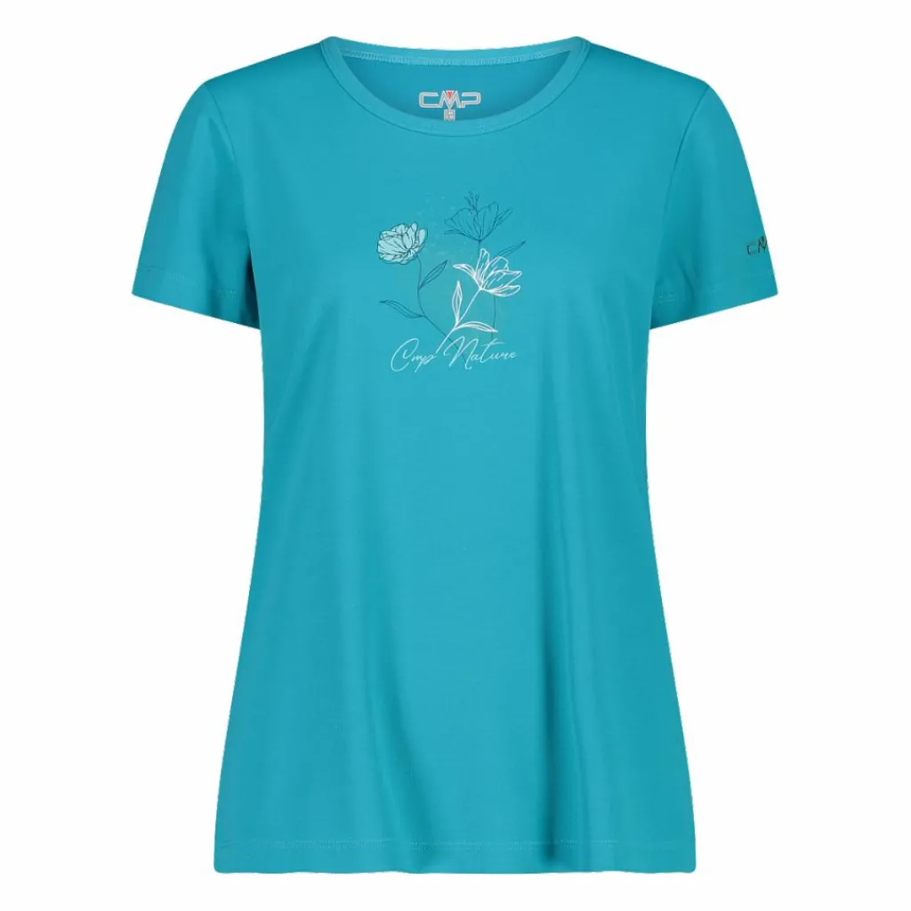 Damen-T-Shirt aus Piqué mit Print vorne>CMP New