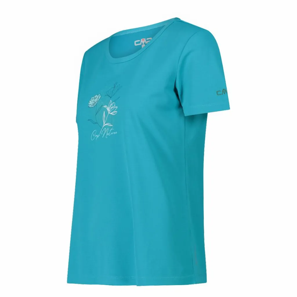 Damen-T-Shirt aus Piqué mit Print vorne>CMP New