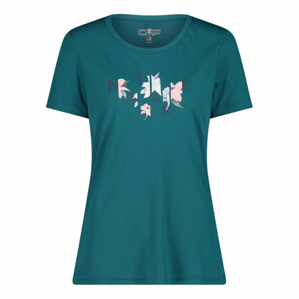 Damen-T-Shirt aus Piqué mit Print vorne>CMP New