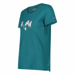 Damen-T-Shirt aus Piqué mit Print vorne><noscript><img width=