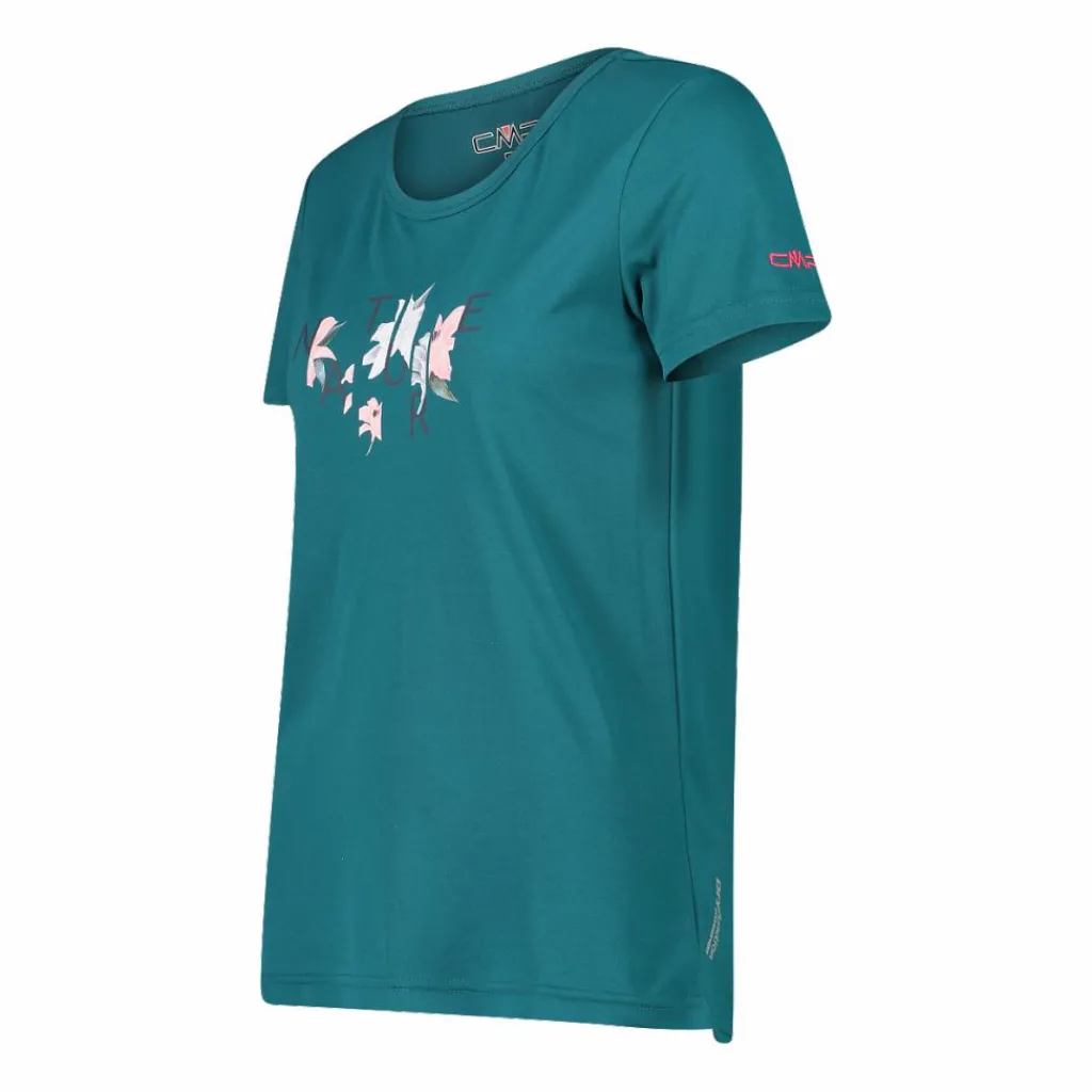 Damen-T-Shirt aus Piqué mit Print vorne>CMP New