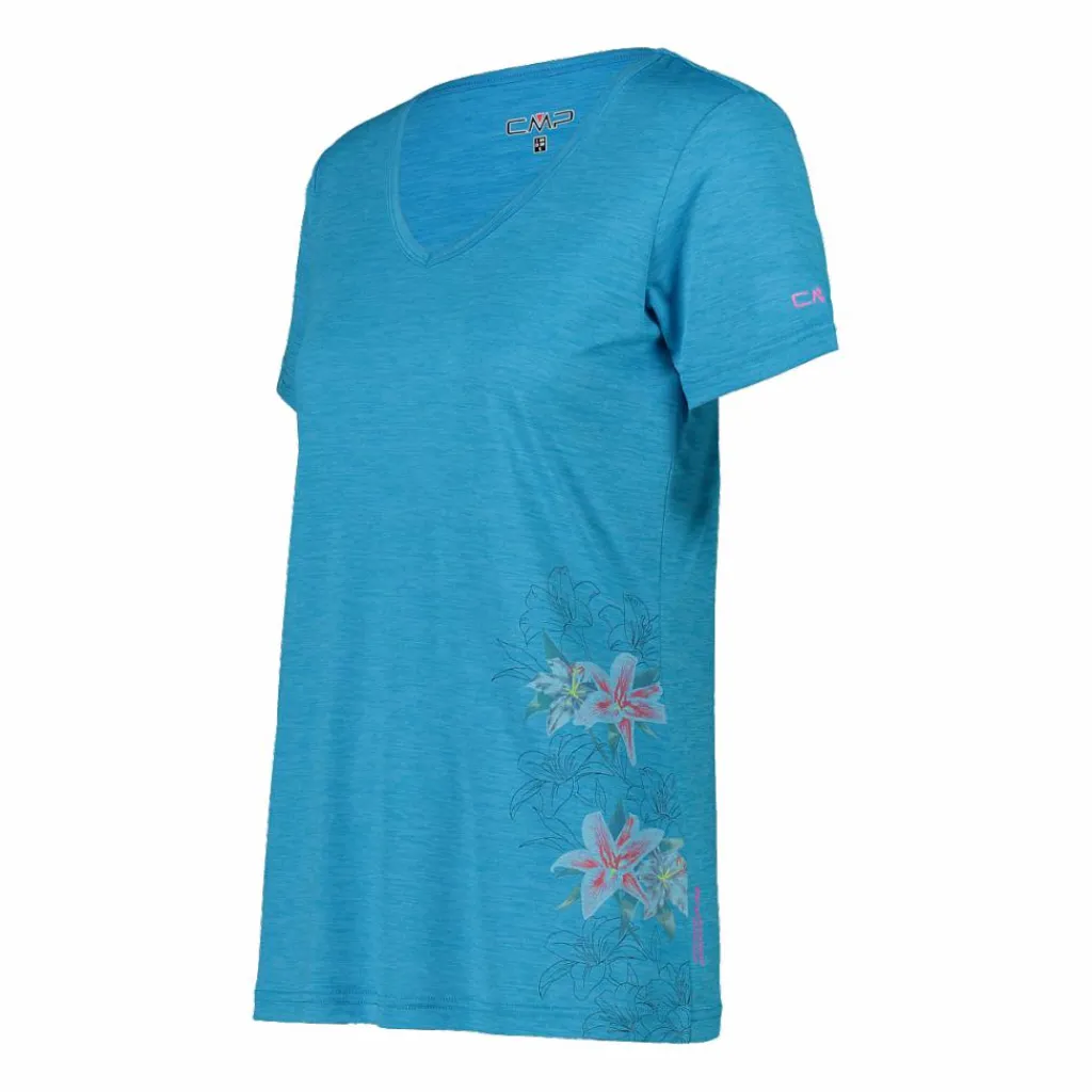 Damen-T-Shirt mit breitem Ausschnitt aus Light Jersey>CMP Online