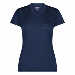 Damen-T-Shirt mit horizontalen Mesh-Einsätzen><noscript><img width=