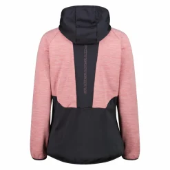 Fleece Grid Tech mit Reißverschluss für Damen meliert mit Kapuze><noscript><img width=