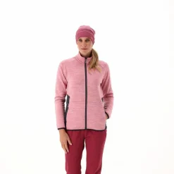 Fleece Grid Tech mit Reißverschluss für Damen meliert><noscript><img width=