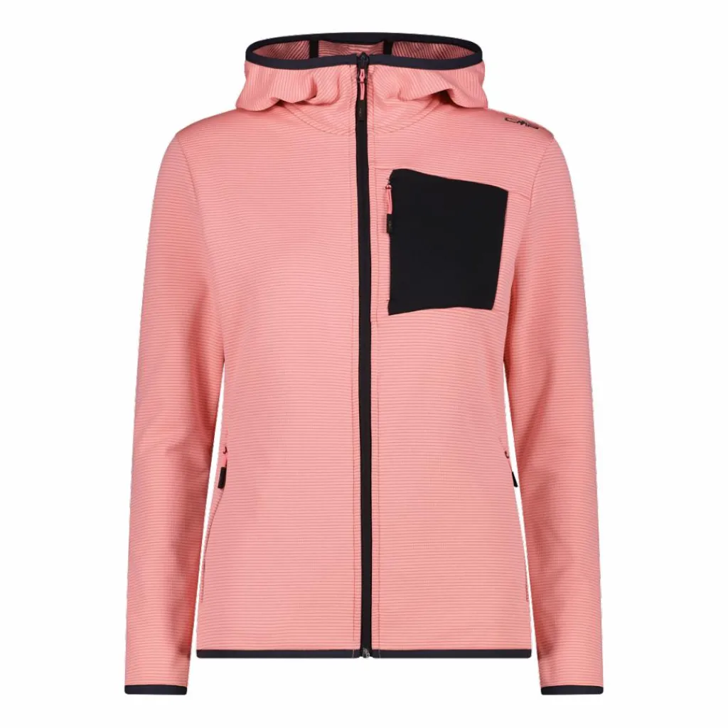Fleece Grid Tech mit Reißverschluss und Kapuze für Damen>CMP New
