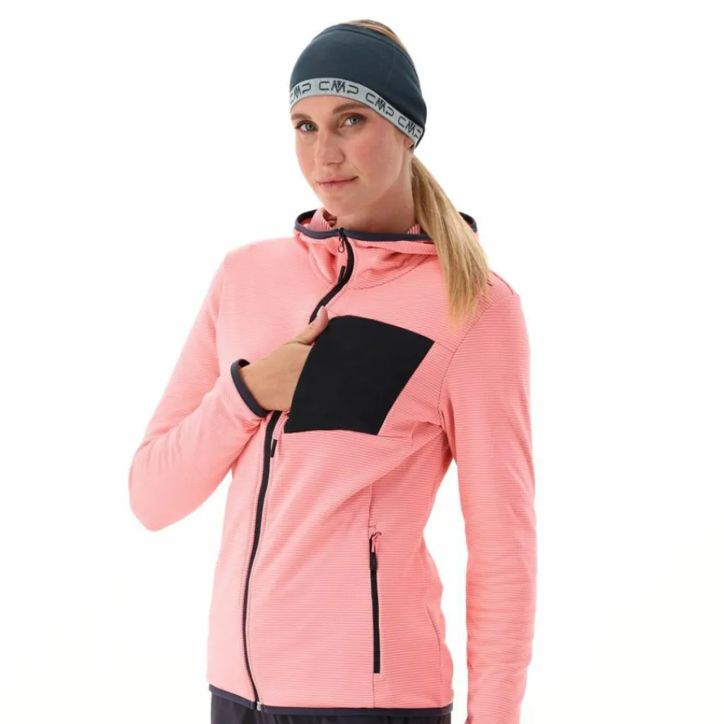 Fleece Grid Tech mit Reißverschluss und Kapuze für Damen>CMP New