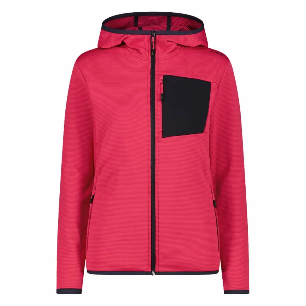 Fleece Grid Tech mit Reißverschluss und Kapuze für Damen>CMP New