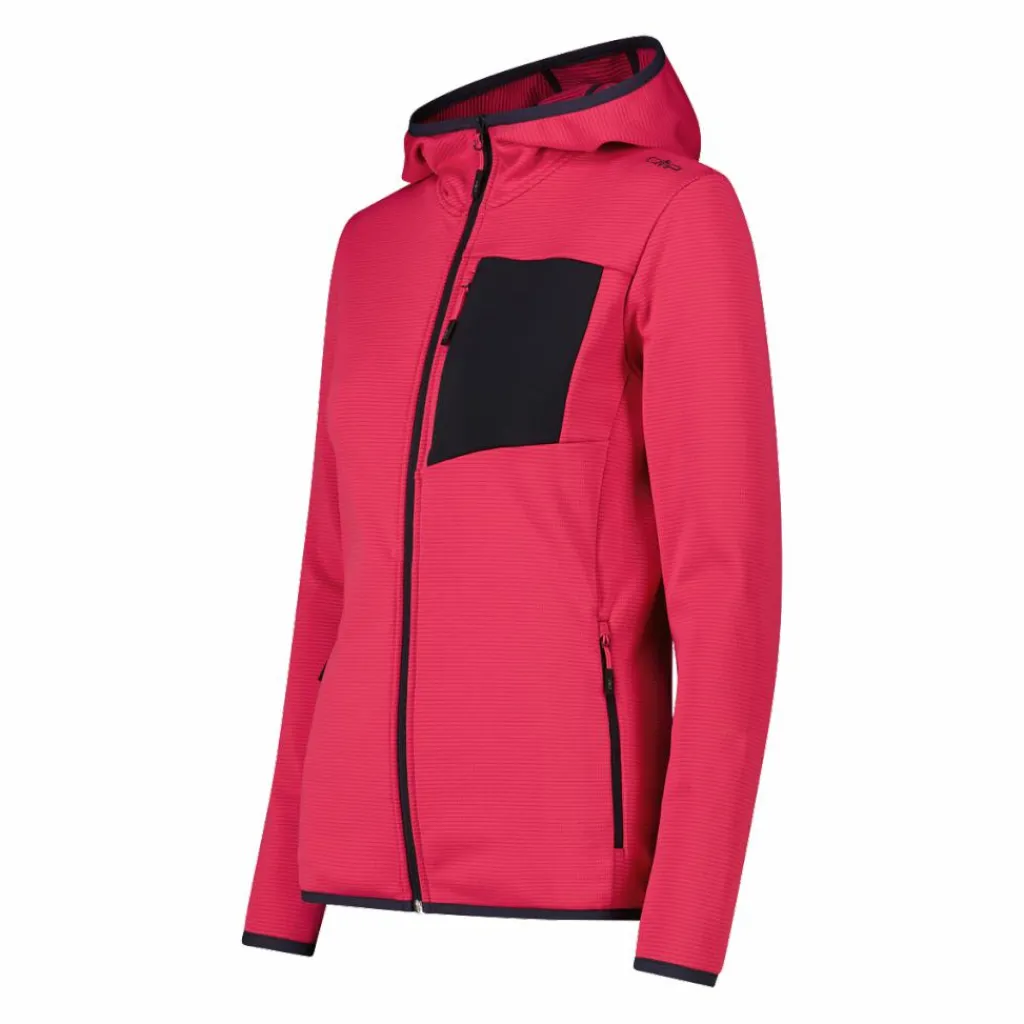 Fleece Grid Tech mit Reißverschluss und Kapuze für Damen>CMP New