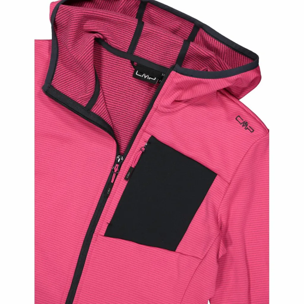 Fleece Grid Tech mit Reißverschluss und Kapuze für Damen>CMP New