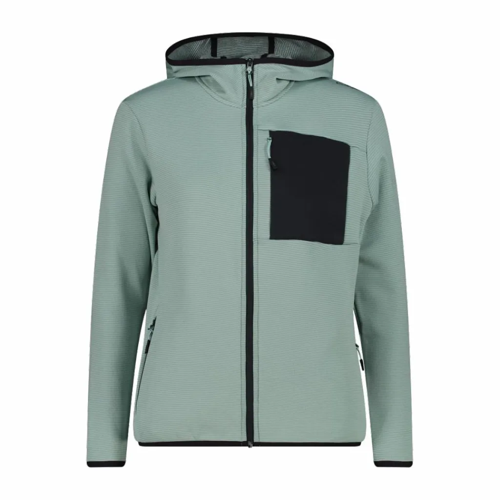 Fleece Grid Tech mit Reißverschluss und Kapuze für Damen>CMP New