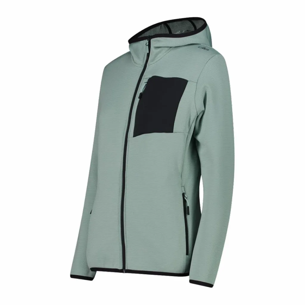 Fleece Grid Tech mit Reißverschluss und Kapuze für Damen>CMP New