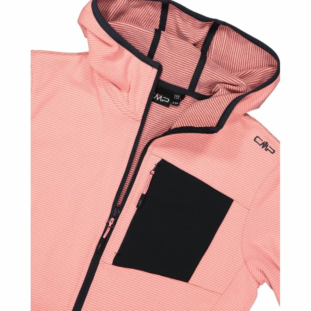 Fleece Grid Tech mit Reißverschluss und Kapuze für Damen>CMP New