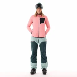 Fleece Grid Tech mit Reißverschluss und Kapuze für Damen><noscript><img width=