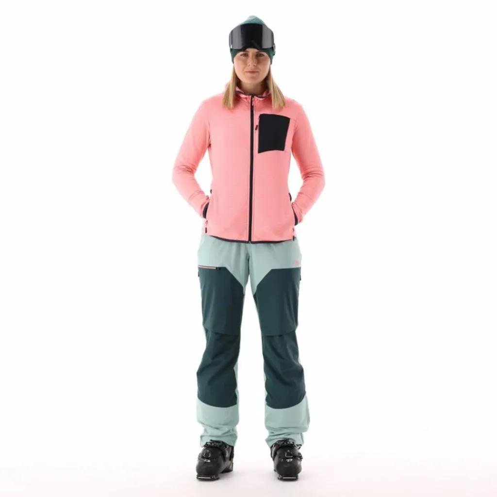 Fleece Grid Tech mit Reißverschluss und Kapuze für Damen>CMP New