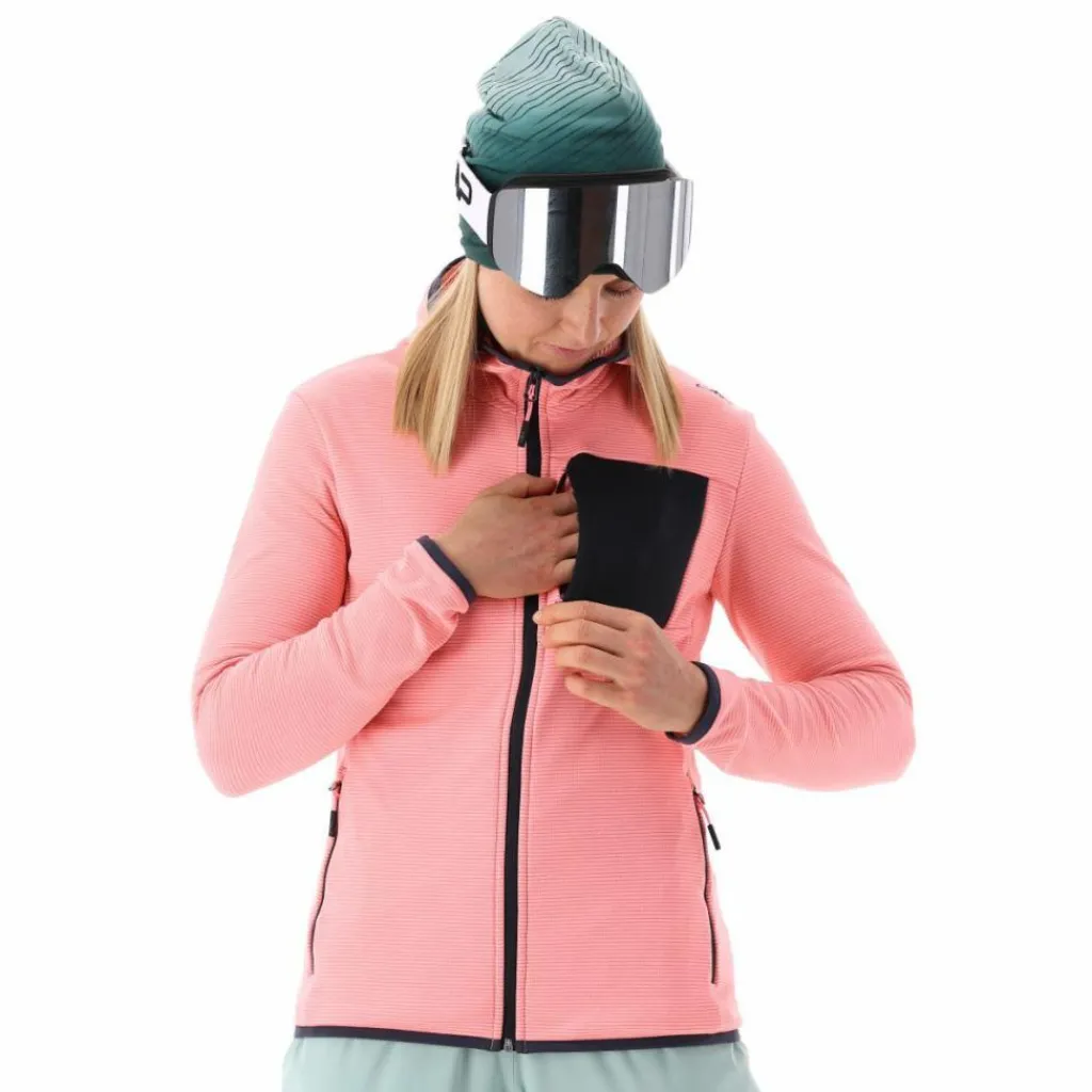 Fleece Grid Tech mit Reißverschluss und Kapuze für Damen>CMP New