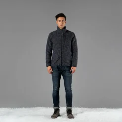 Fleecegefütterte Herrenjacke aus recyceltem Polyester-Melange><noscript><img width=
