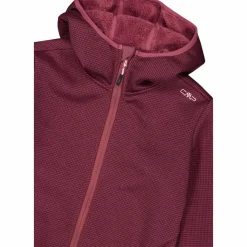 Fleecejacke für Damen aus Knit Tech Melange mit Kapuze><noscript><img width=