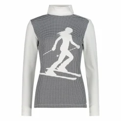 Gedruckter Stehkragenpullover aus Softech für Damen><noscript><img width=