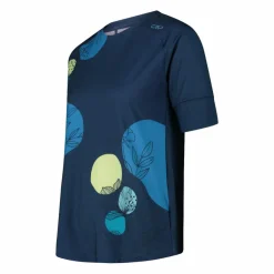 Gemustertes technisches T-Shirt mit kurzen Ärmeln für Damen><noscript><img width=