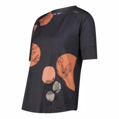 Gemustertes technisches T-Shirt mit kurzen Ärmeln für Damen><noscript><img width=