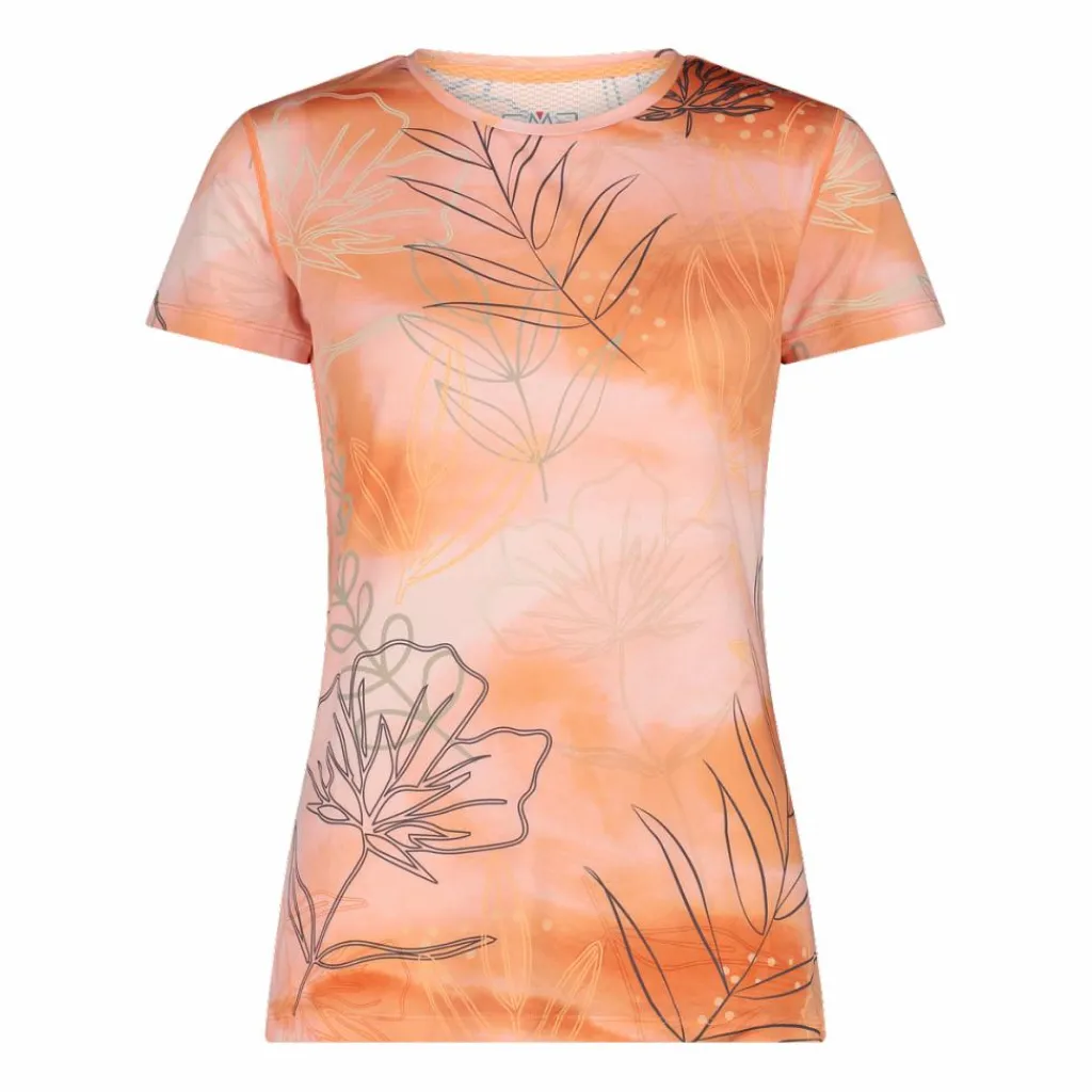 Gemustertes technisches T-Shirt mit Cool Menthol Boost für Damen>CMP Best