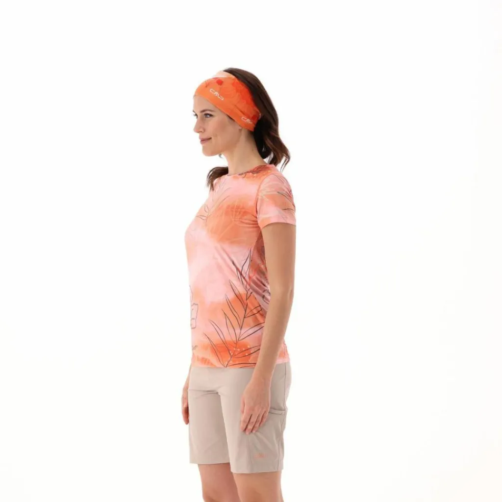 Gemustertes technisches T-Shirt mit Cool Menthol Boost für Damen>CMP Best