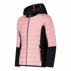 Gepolsterte Hybridjacke für Mädchen mit Kapuze><noscript><img width=