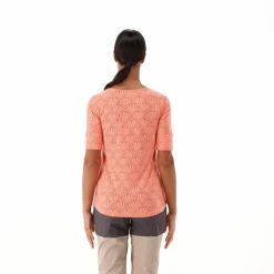 Halbtransparentes Kurzarm-T-Shirt für Damen><noscript><img width=