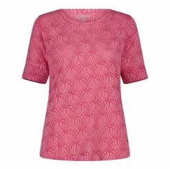 Halbtransparentes Kurzarm-T-Shirt für Damen><noscript><img width=