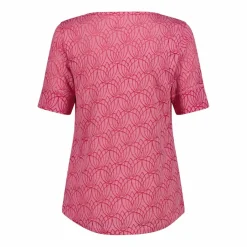 Halbtransparentes Kurzarm-T-Shirt für Damen><noscript><img width=