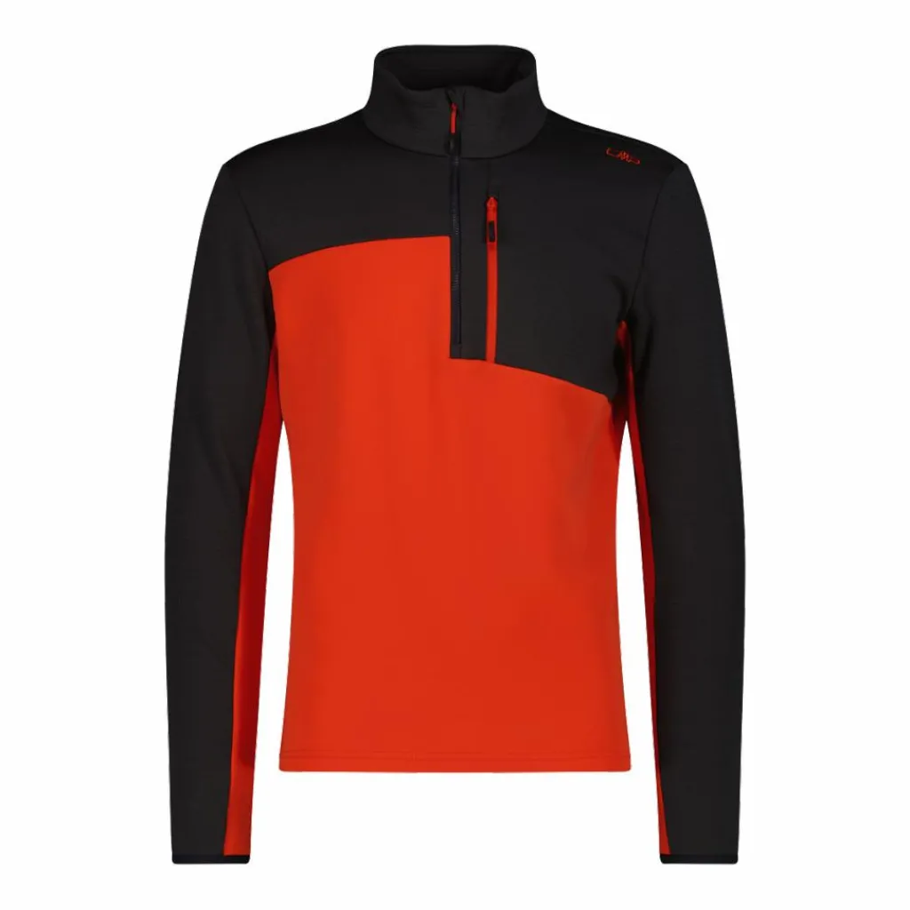 Half Zip Grid-Tech-Fleece für Herren mit Color Blocking>CMP Clearance