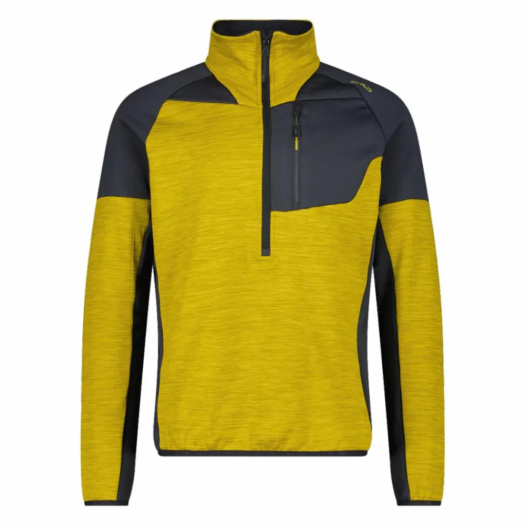 Half-Zip-Fleece Grid Tech meliert für Herren>CMP