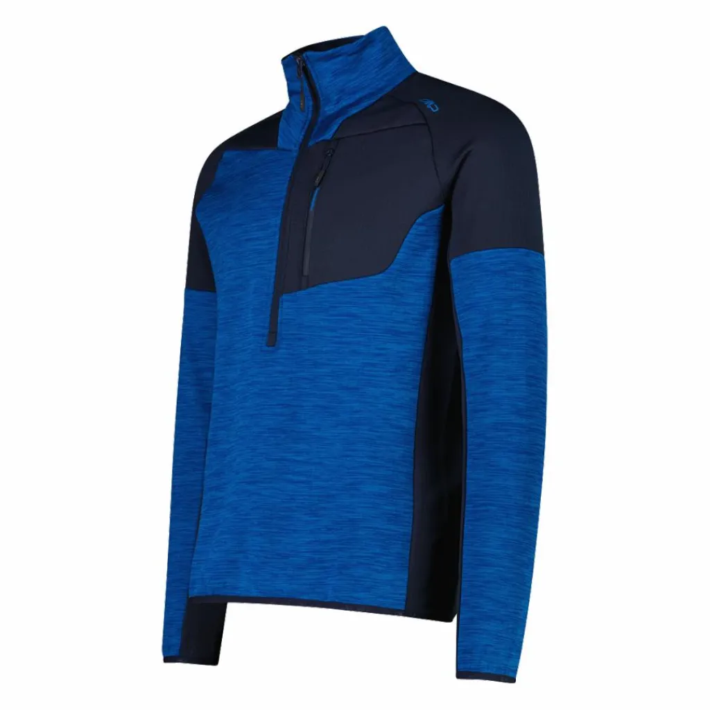 Half-Zip-Fleece Grid Tech meliert für Herren>CMP