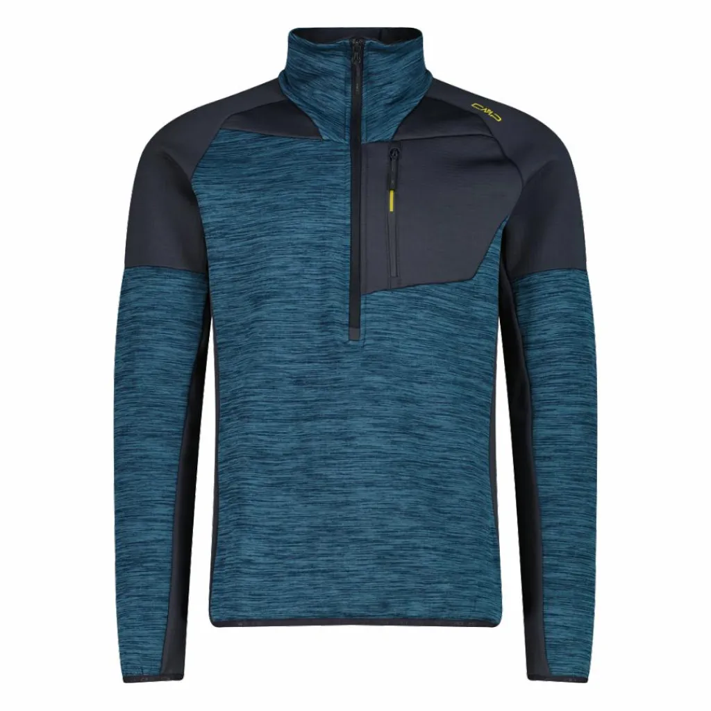 Half-Zip-Fleece Grid Tech meliert für Herren>CMP