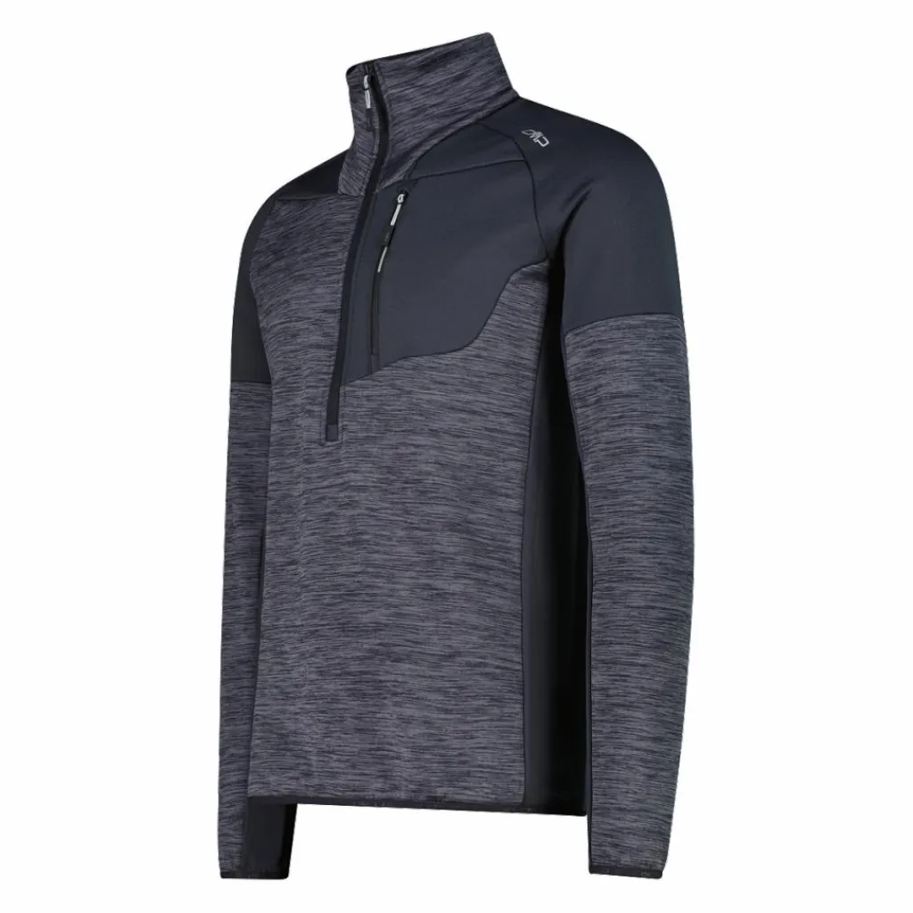 Half-Zip-Fleece Grid Tech meliert für Herren>CMP