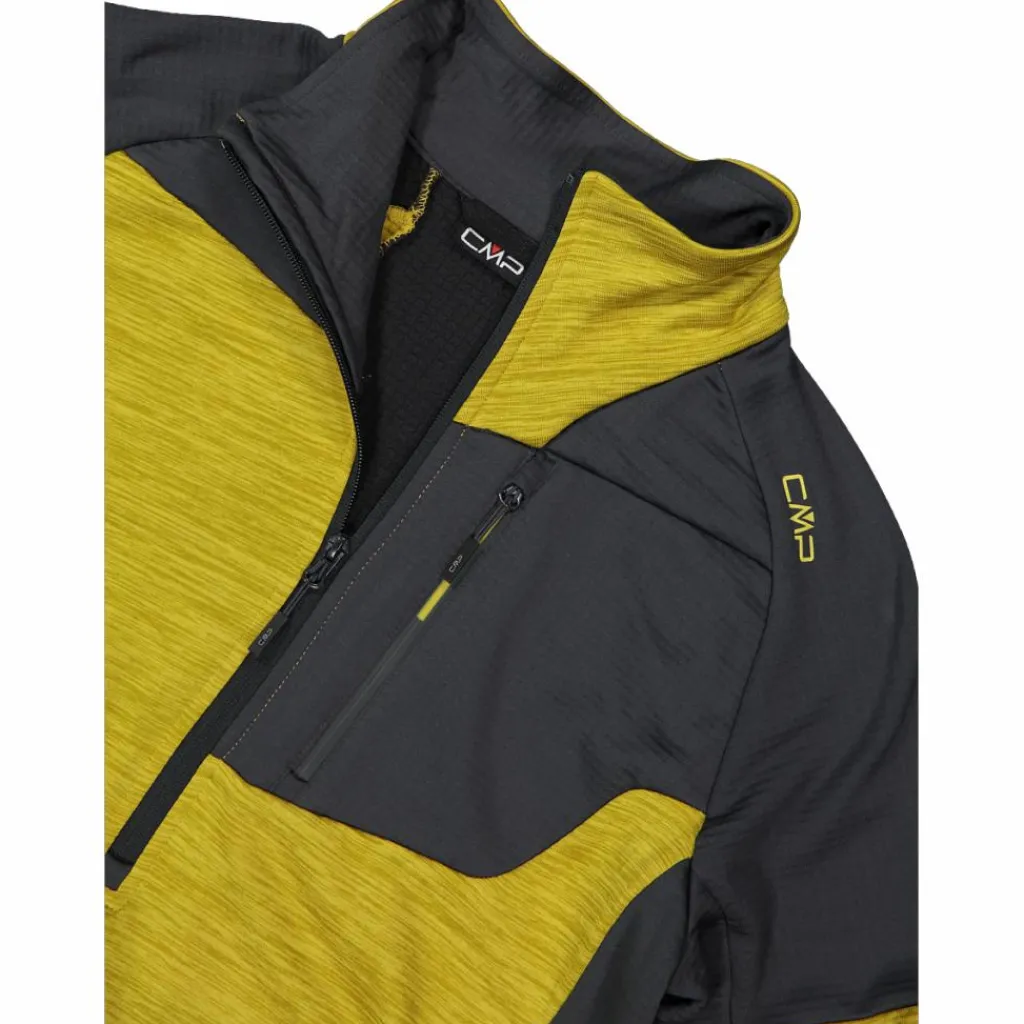 Half-Zip-Fleece Grid Tech meliert für Herren>CMP